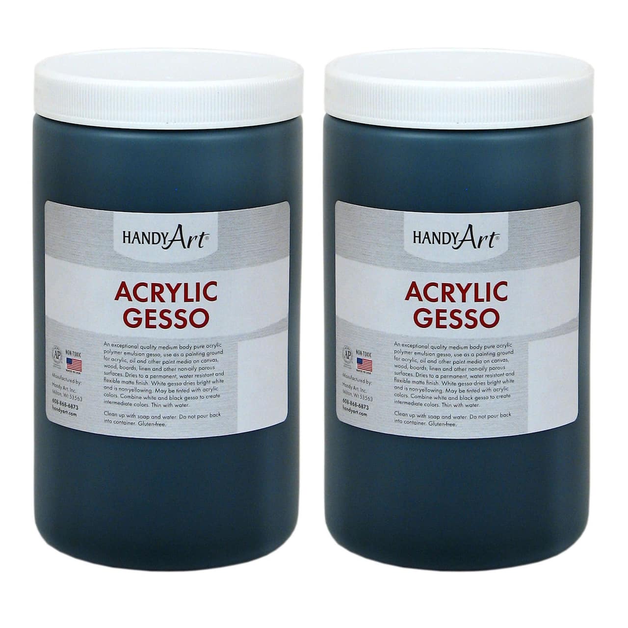 6 Packs: 2 ct. (12 total) Handy Art® 32oz. Black Acrylic Gesso